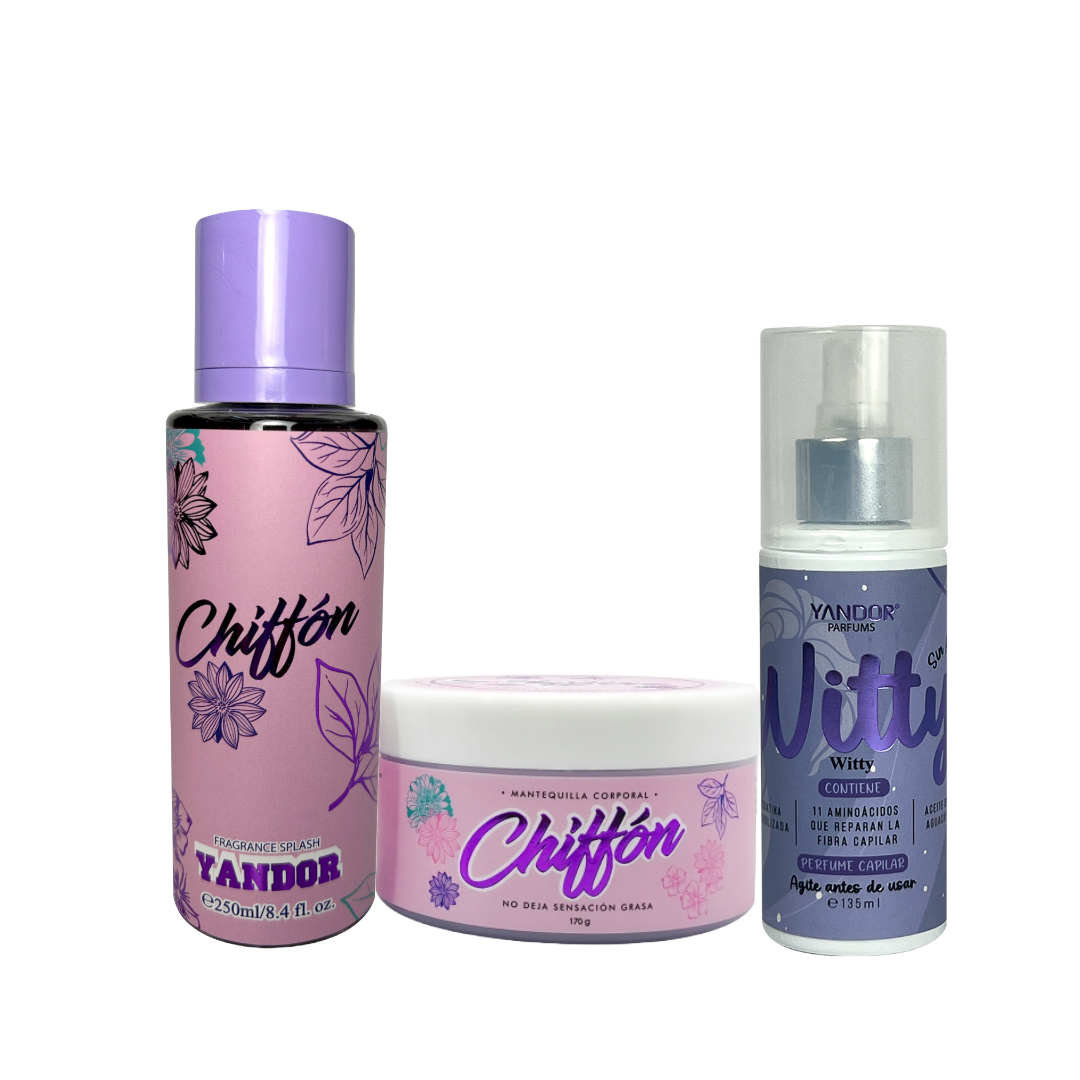 Kit de Splash y Mantequilla Corporal de Chiffon + Perfume del Cabello (Chiffon, Witty)