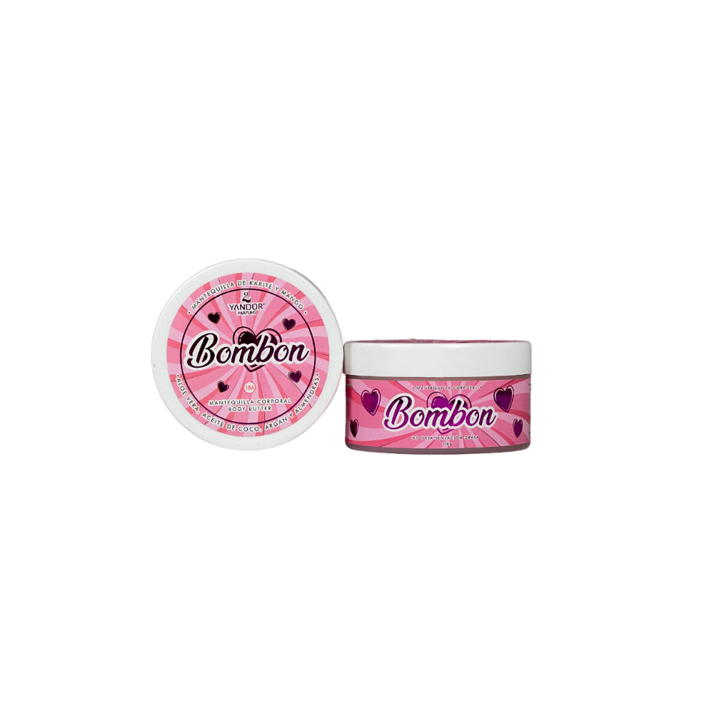 Mantequilla Corporal Bombon Con Aloe Vera, Aceite de coco, Argán y Almendras (170 gr)