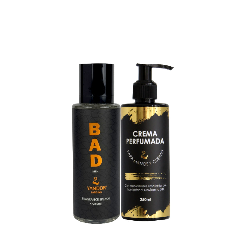 Dúo de Splash + Crema Perfumada Para Hombre Inspirado En Bad De Diesel | Bad (250 ml)