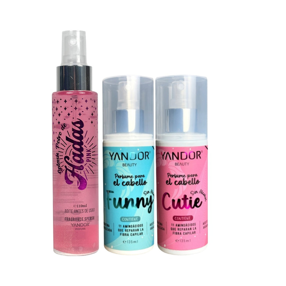 Kit Splash Polvo de Hadas Pink + 2 perfumes para el Cabello