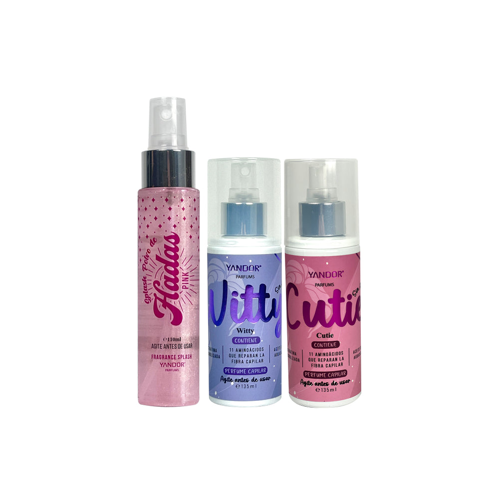 Kit Splash Polvo de Hadas Pink + 2 perfumes para el Cabello