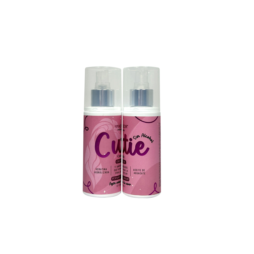 Perfume Para el Cabello Cutie. Con Keratina Hidrolizada, Aceite de Aguacate, 11 Aminoácidos y sin alcohol (135 ml)