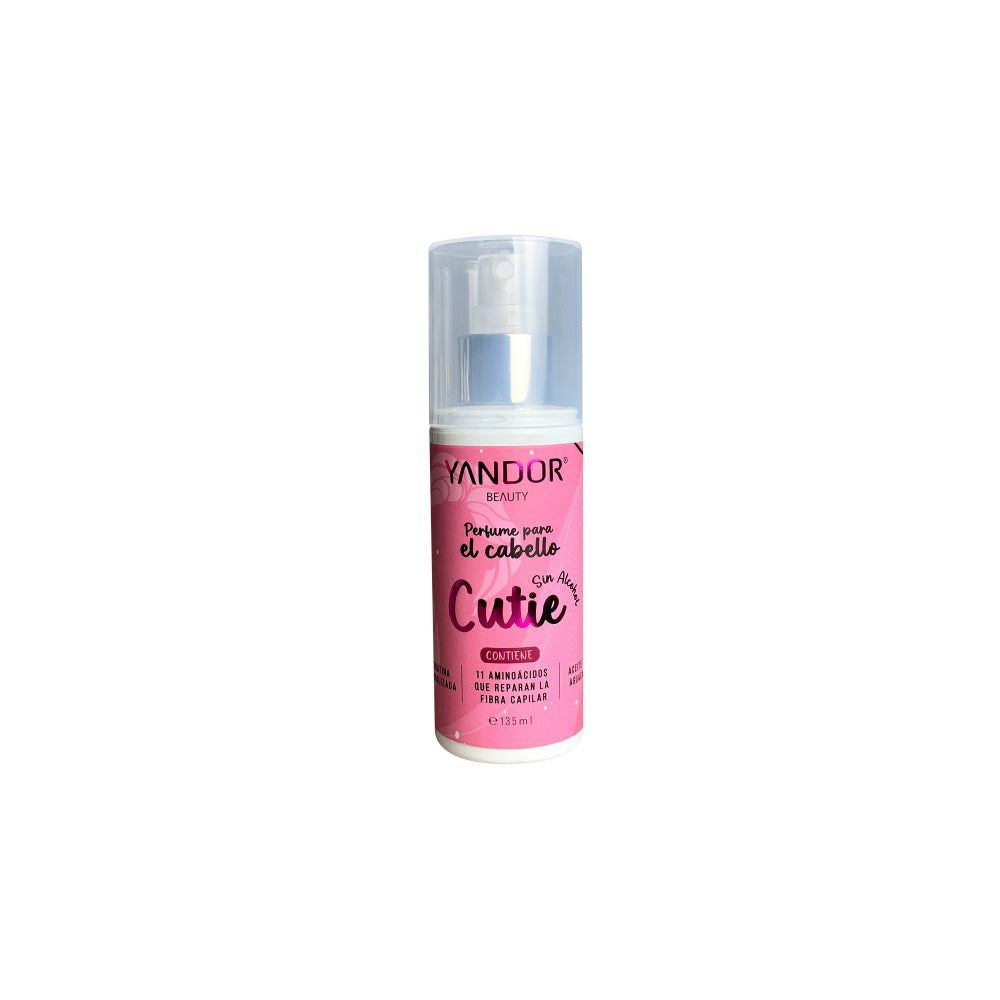 Perfume Para el Cabello Cutie. Con Keratina Hidrolizada, Aceite de Aguacate, 11 Aminoácidos y sin alcohol (135 ml)
