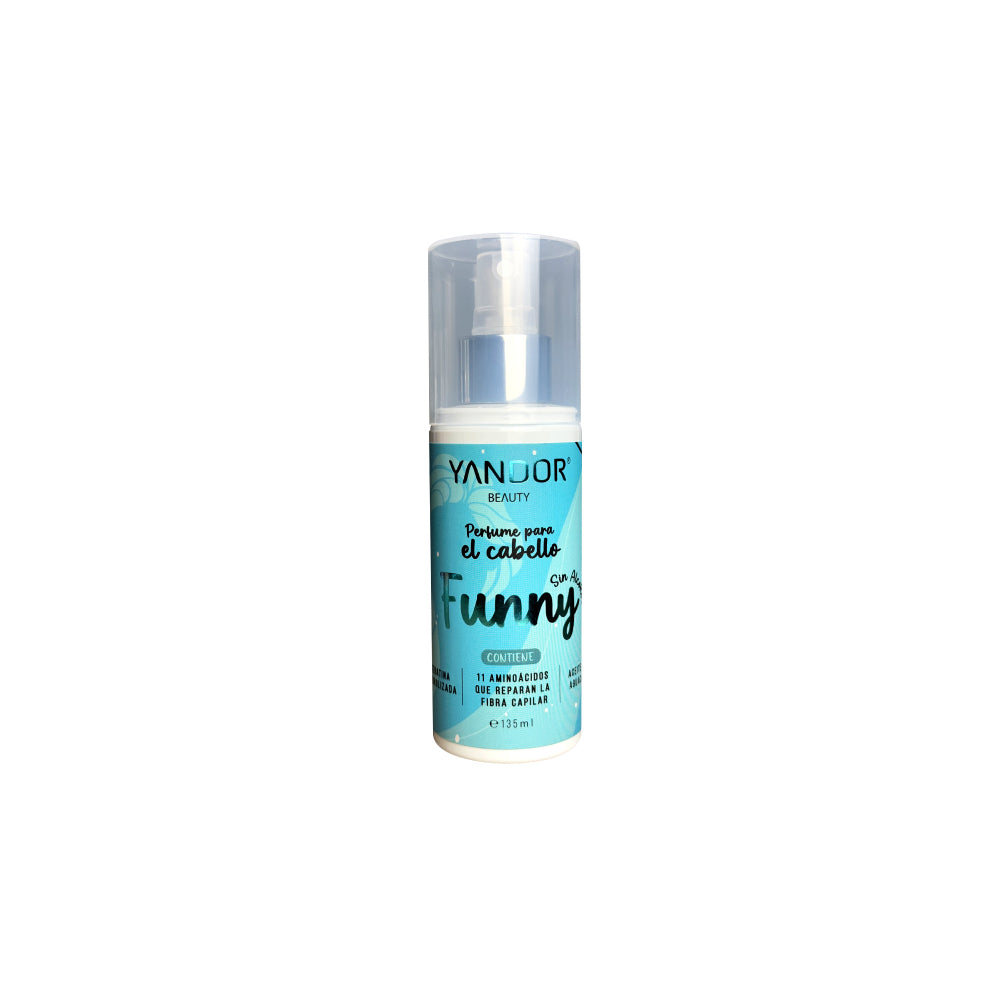 Perfume Para el Cabello Funny. Con Keratina Hidrolizada, Aceite de Aguacate, 11 Aminoácidos y Sin Alcohol (135 ml)