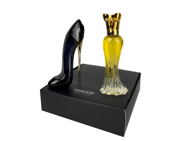 Estuche Mini Tacón y Vestido Dorado (30 ml c/u)