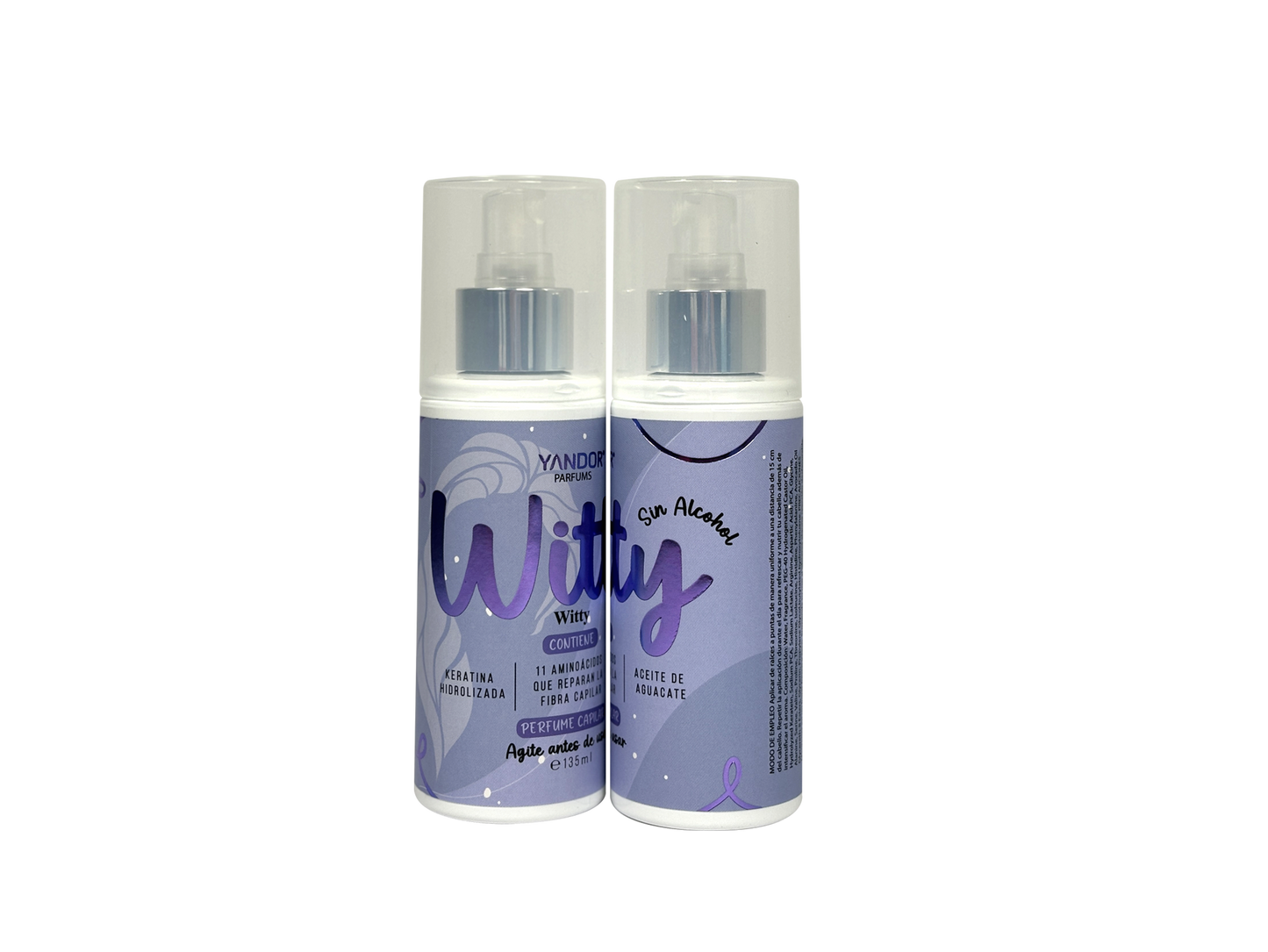 Perfume Para el Cabello Witty. Con Keratina Hidrolizada, Aceite de Aguacate, 11 Aminoácidos y Sin alcohol (135 ml)