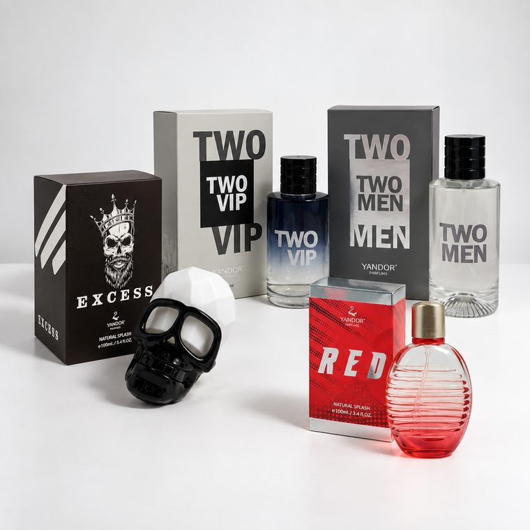 Perfumes de hombre Yandor con sus estuches