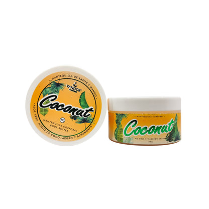 Mantequilla Corporal Inspirada En Coconut Con Aloe Vera, Aceite de coco, Argán y Almendras (170 gr)