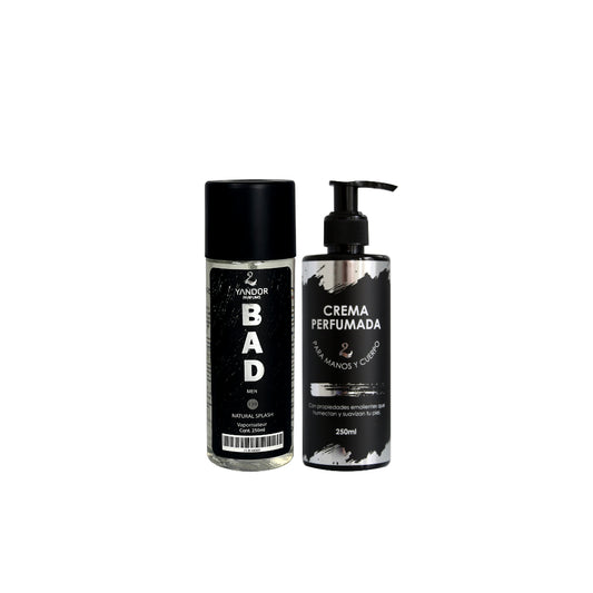 Dúo de Splash + Crema Perfumada Para Hombre Inspirado En Bad De Diesel | Bad (250 ml)