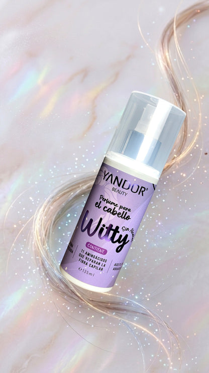Perfume Para el Cabello Witty. Con Keratina Hidrolizada, Aceite de Aguacate, 11 Aminoácidos y Sin alcohol (135 ml)