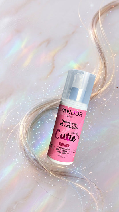 Perfume Para el Cabello Cutie. Con Keratina Hidrolizada, Aceite de Aguacate, 11 Aminoácidos y sin alcohol (135 ml)