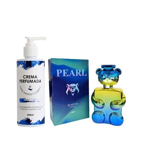 Combo de Perfume de lujo + Crema Perfumada + Tula Inspirado en Toy Pearl de Moschino