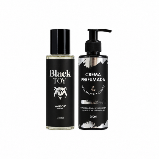 Dúo de Splash + Crema Perfumada Para Hombre Inspirado En Toy Boy De Moschino | Black Toy (250 ml)