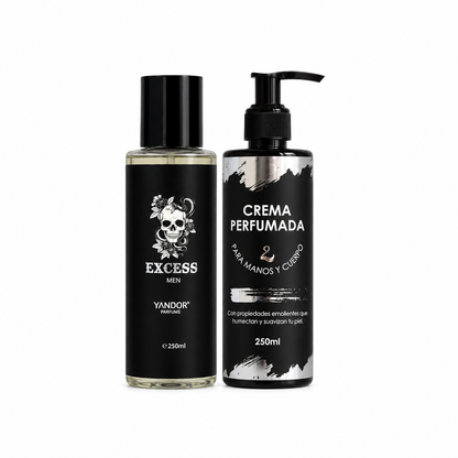 Dúo de Splash + Crema Perfumada Para Hombre Inspirado En Black Xs L'Excess De Paco Rabanne | Excess (250 ml)