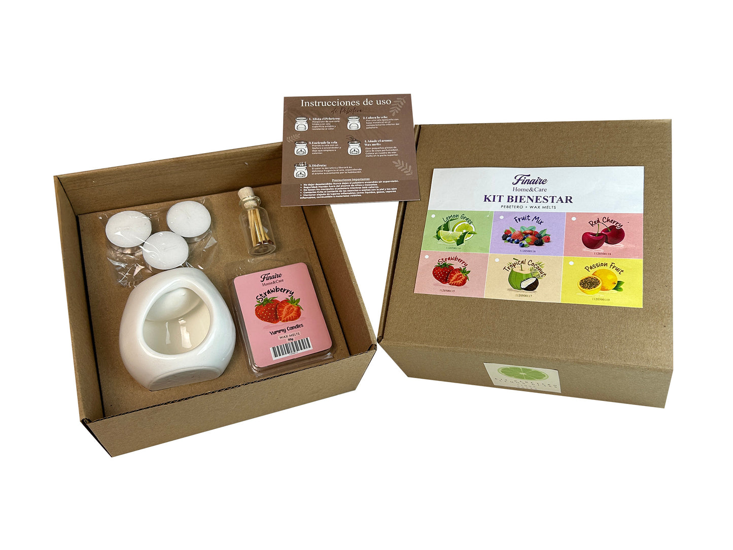 kit Pebetero Wax Melt Strawberry - Finaire Home & Care