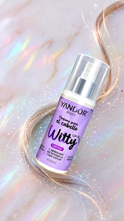 Perfume Para el Cabello Witty. Con Keratina Hidrolizada, Aceite de Aguacate, 11 Aminoácidos y Sin alcohol (135 ml)
