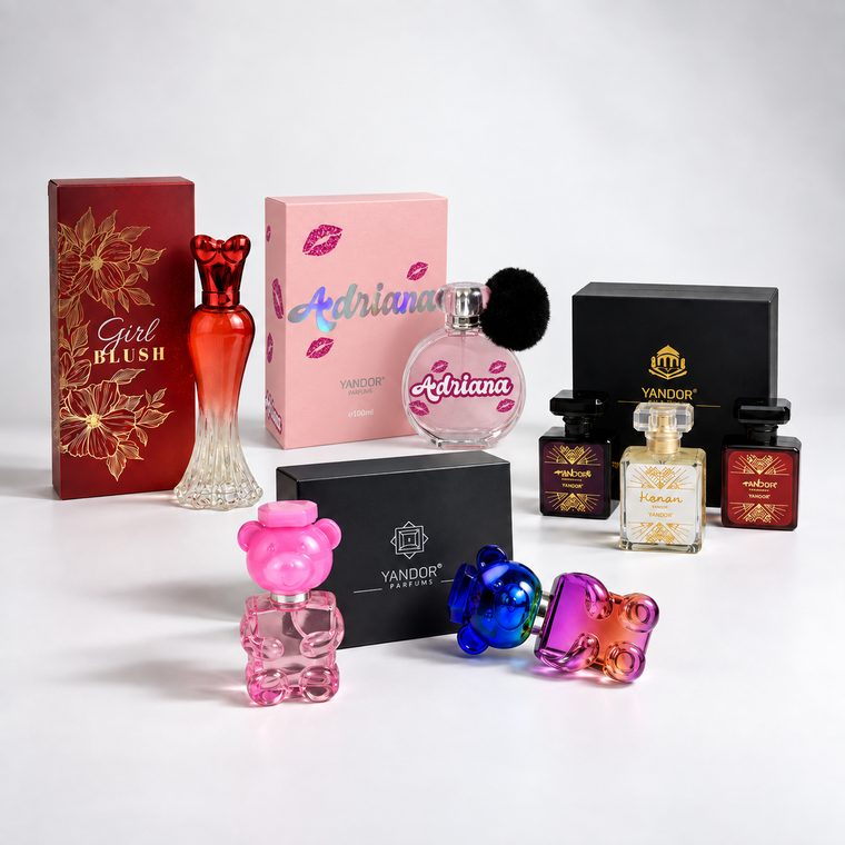 Perfumes de mujer Yandor con sus estuches