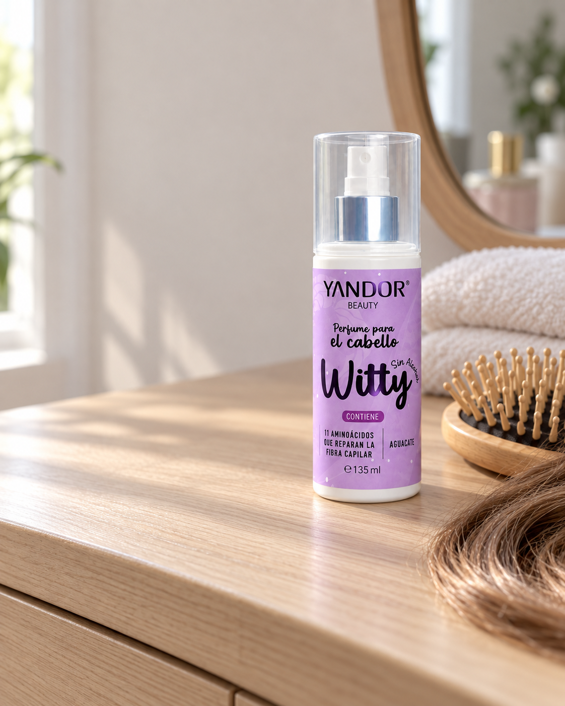 Perfume para el Cabello Yandor Witty con notas de fresa