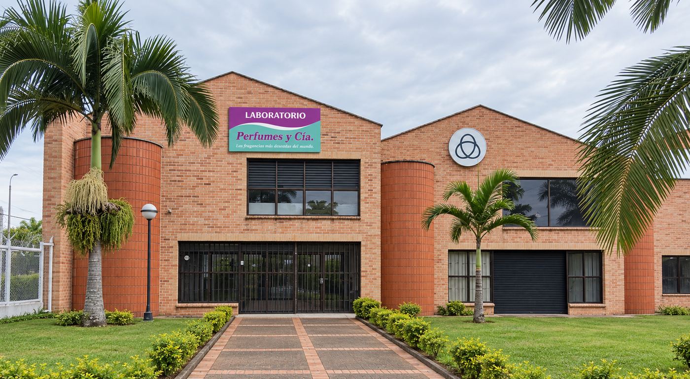 Fachada del laboratorio de Perfumes y Cía. en Pereira